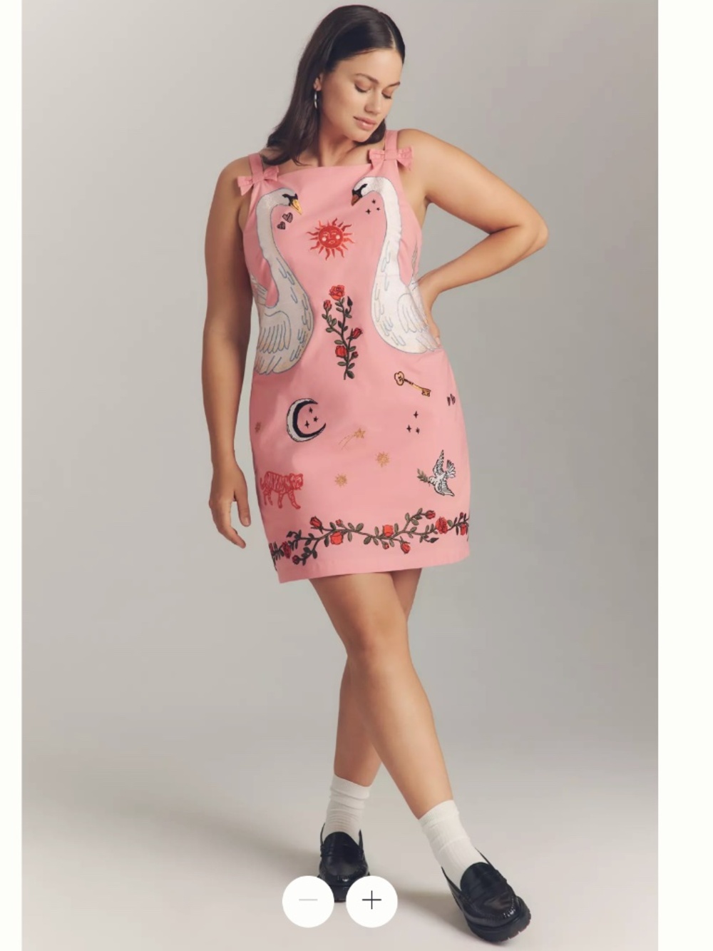 Maeve Embroidered Mini Shift Dress- size XL